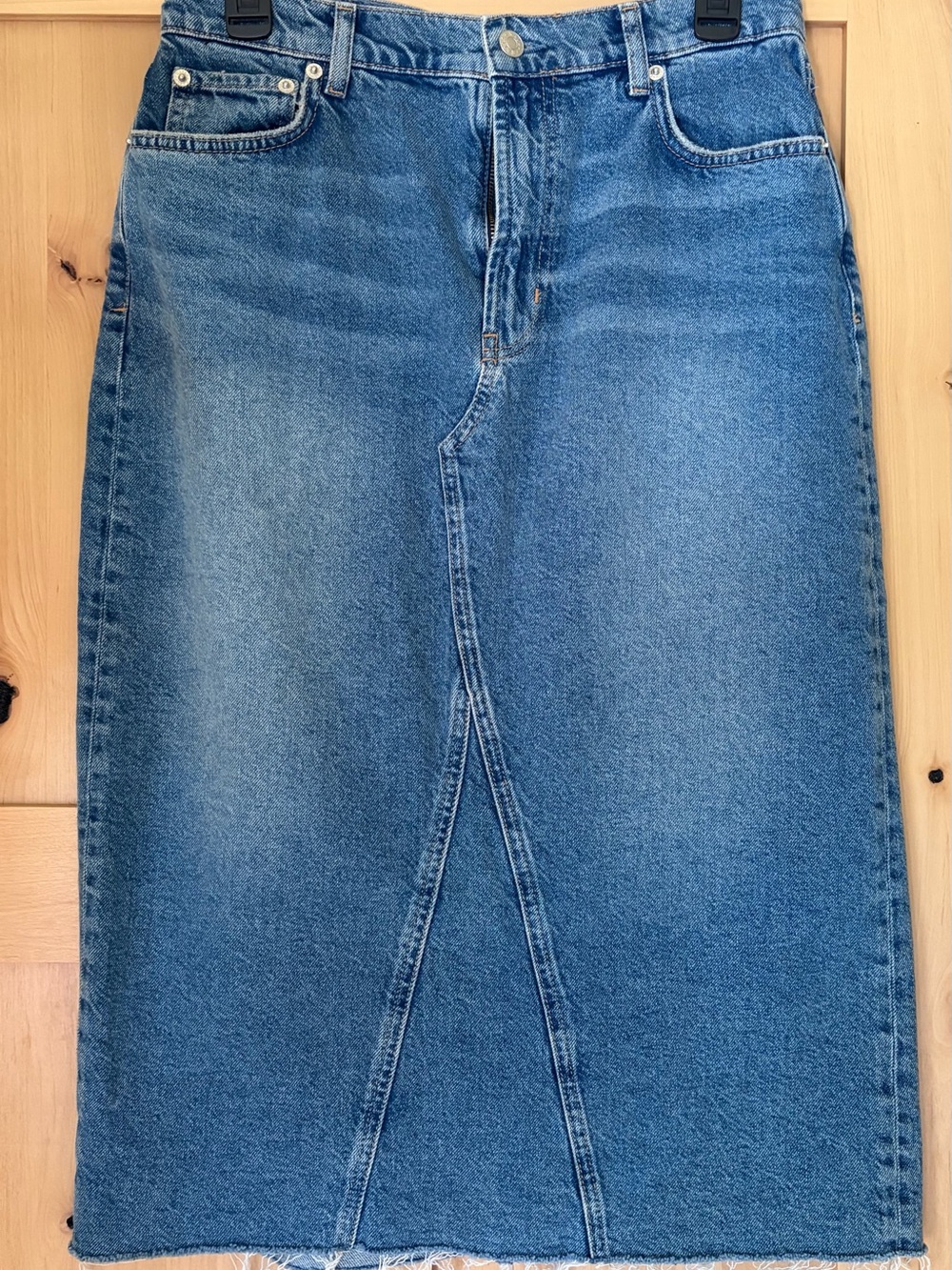 Rails Highlander denim midi skirt blu 28